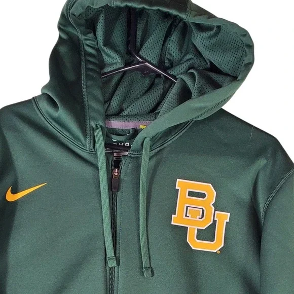 Nike Baylor Bears Therma-FIT Full Zip Hoodie Mens XL Green 27897X-BX1 bu - Picture 1 of 10